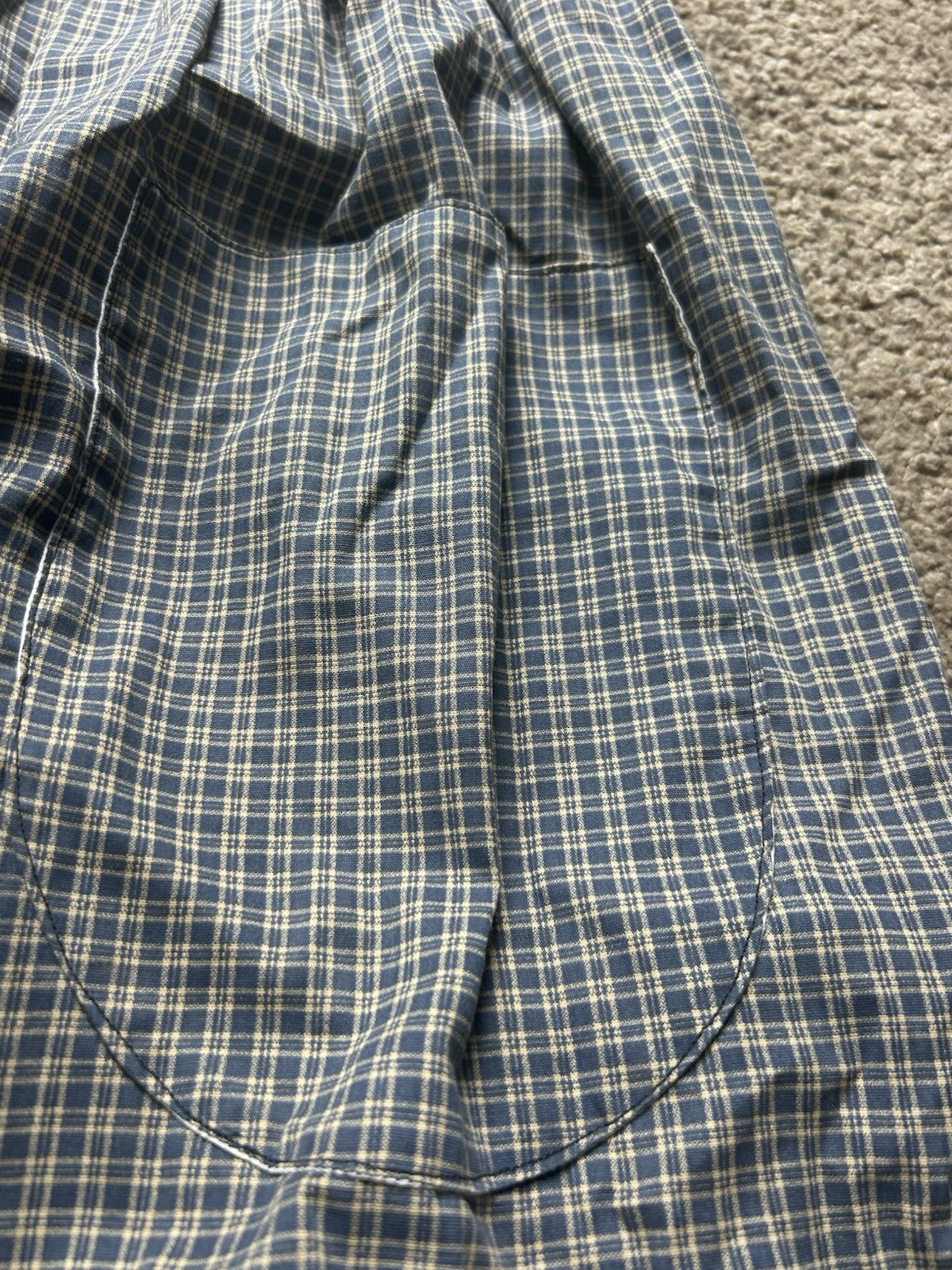 Vintage Homespun Style Apron Style Jumper Dress S… - image 7
