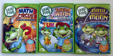 LeapFrog DVD Lot 3 Math Circus, Talking Words Factory, Math Adventure Moon