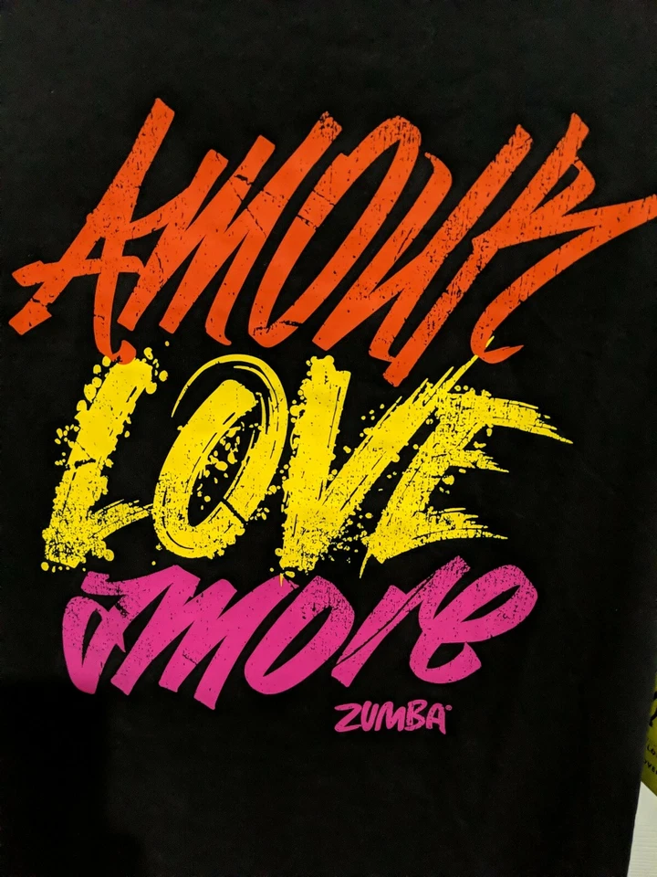 Camiseta sin mangas para hombre AMOR LOVE AMOR de Zumba Wear Instructor Muscle talla XS NUEVA Foto 4 de 4