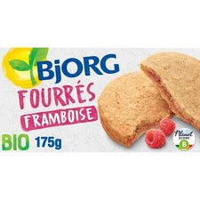 lot 3 Biscuits bio Fourrés Framboises BJORG 175 gr
