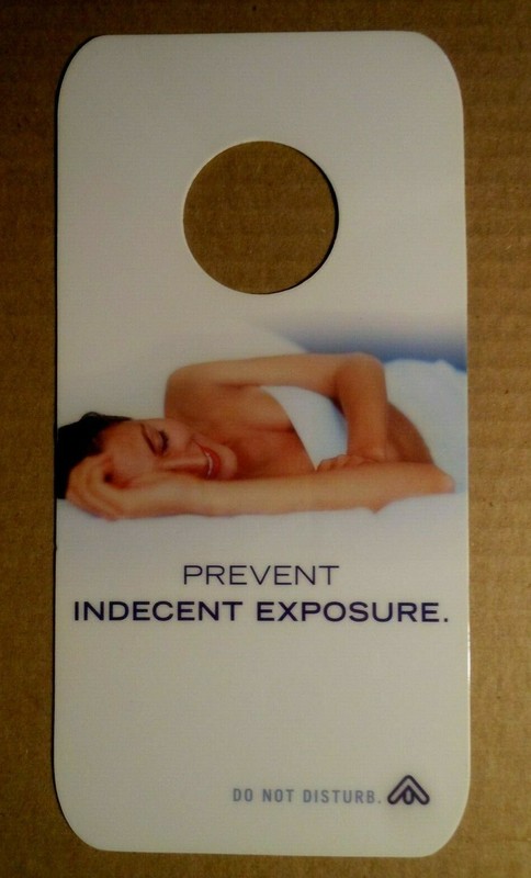 CASINO COLLECTIBLE DOOR HANGER PREVENT INDECENT EXPOSURE MONTBLEU LAKE TAHOE, NV