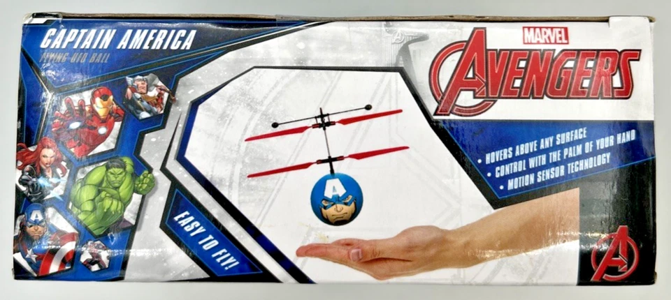 Marvel Avengers Captain America Flying UFO Ball New In Box Ages 6+ Great Gift - Image 3 of 4