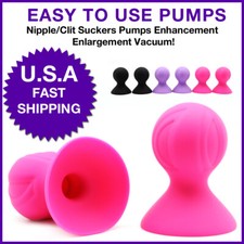 Bondage Fetish Silicone XL Nipple Suckers Clitoral Stimulator Vacuum pump