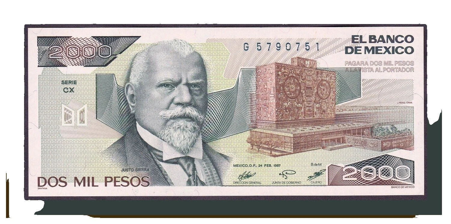 1987 Mexican Paper Money