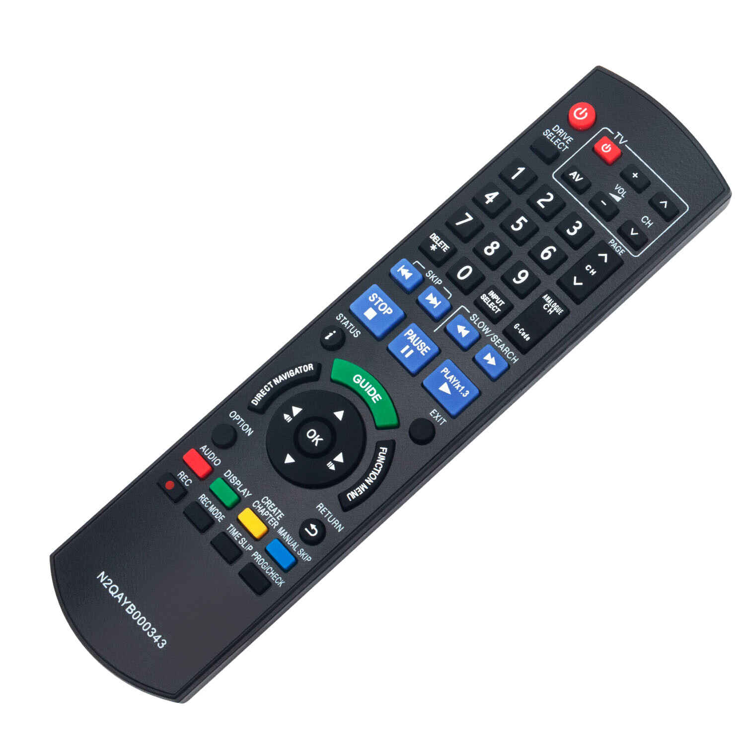 N2QAYB000343 Remote fit for Panasonic BluRay Disc Recorder DMREX79GN