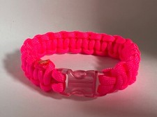 Neon Pink Paracord Bracelet - made in USA