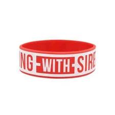 Sleeping with Sirens Red Anchor Logo Silicone Bracelet in Great Condition
