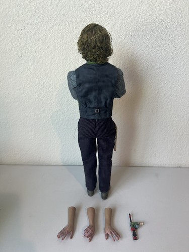 Inart Custom Rooted Hair Joker Head Sculpt 1/6 Hot Toys Figure W/ Detonator - Picture 5 of 7