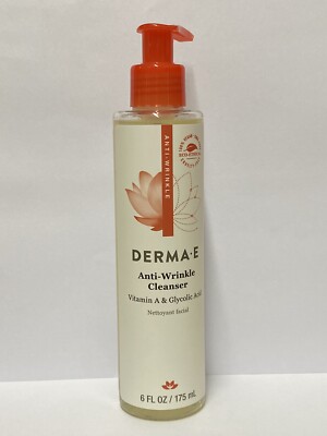 DERMA E Anti-Wrinkle CLEANSER Vitamin A Glycolic Acid 6 Oz. papaya ( Pack 1 )