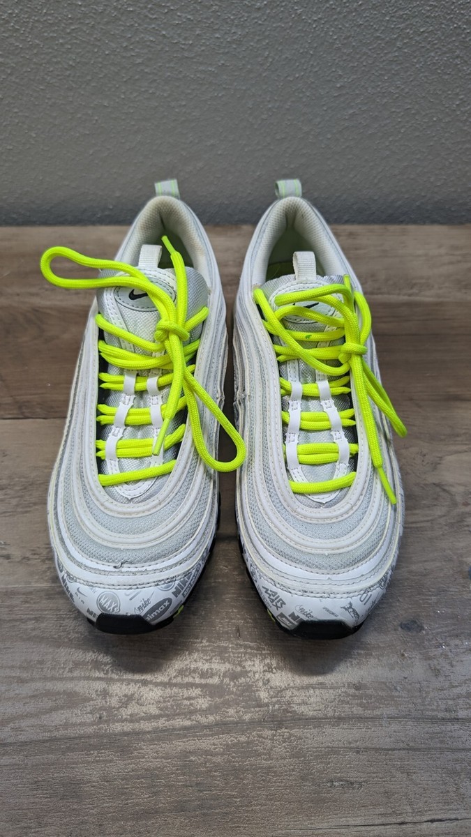 Size 7Y Nike Air Max 97 Reflective Logo White Volt Pure  display picture 1