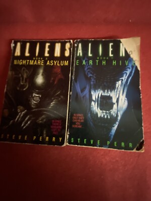 Aliens Buchpaket 1 Earth Hive 2 Nightmare Asylum 1990er Taschenbücher gratis PP