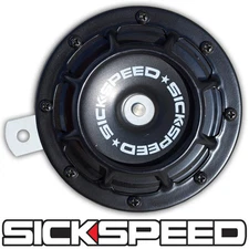 ONE SICKSPEED BLACK SUPER LOUD ELECTRIC BLAST TONE HORN MOTORCYCLE  12V M4