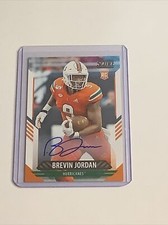 2021 Score Brevin Jordan #387 Rookie Auto Miami Hurricanes  Houston Texans A-24
