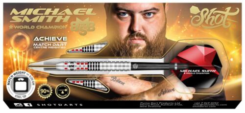 Shot Michael Smith Achieve Steel Tip Darts 90% Tungsten Darts 2023 - Picture 4 of 9