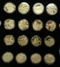 Great British Military Leaders Gold-plated Piedfort E. Caribbean Proof $2 2002-4