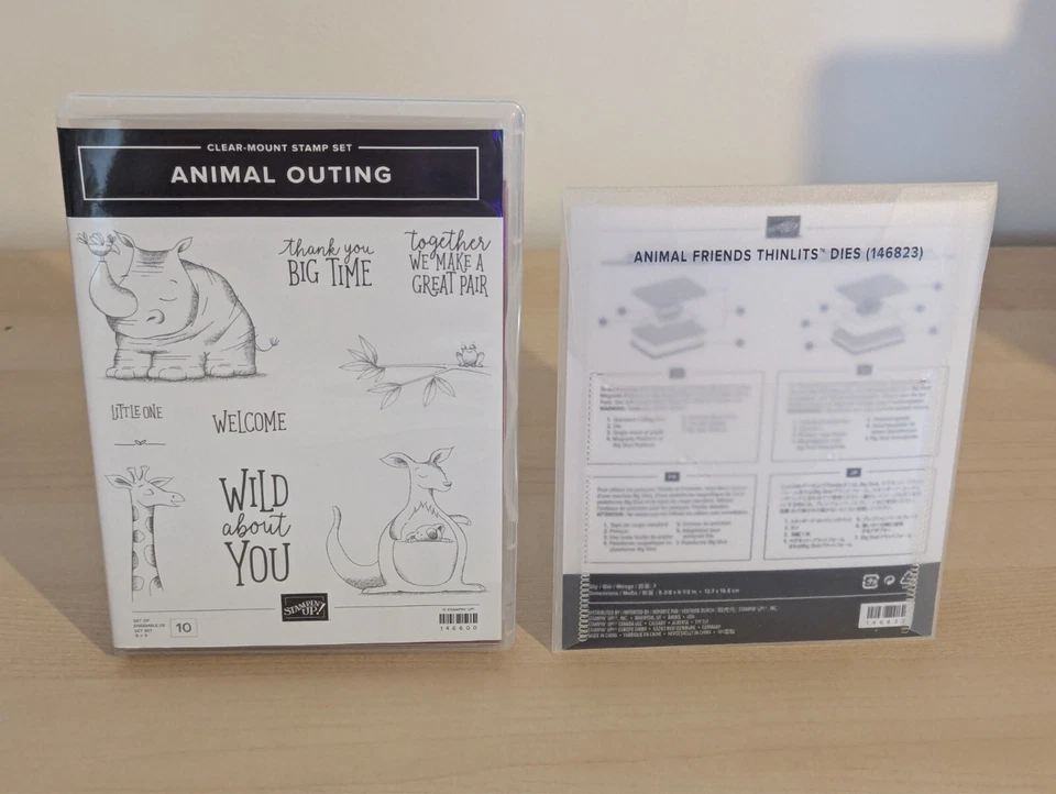 Stampin' Up! Animal Outing 10 Stamps + Animal Friends Thinlits Dies - Great Cond - Image 2 of 4