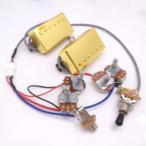 Guitar 498R 498T Alnico V Pickups 4C with 2V2T Wiring Harness for Gibson Guitar
