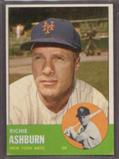 1963 Topps Set-Break #135 Richie Ashburn EX-EXMINT *JAYSACE*