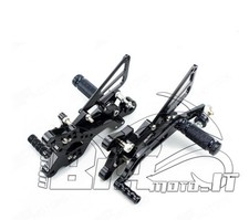 PEDANE ARRETRATE YAMAHA R6 2006 / 2007 REGOLABILI ERGAL NERO