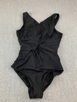 Miraclesuit Womens Rock Solid Tulia One Piece Swimsuit Black US:8 UK:10 NEW