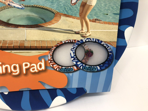 "Juego de almohadilla de rebote para piscina playa lago juguete de agua azul/rojo naranja/verde 12" - Imagen 9 de 11