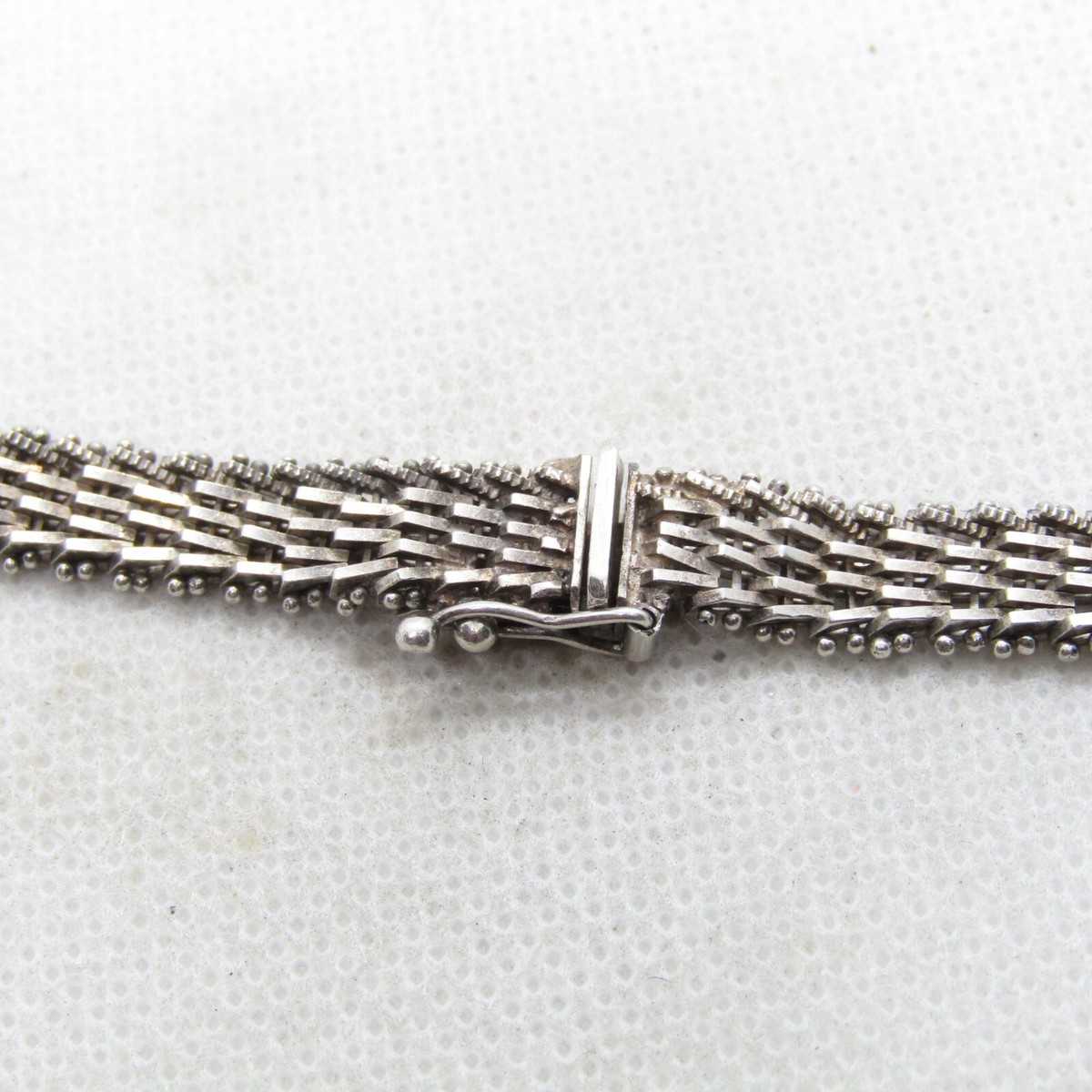 TJ-36 Mexico Sterling Silver 925 Woven Linked Necklace 19