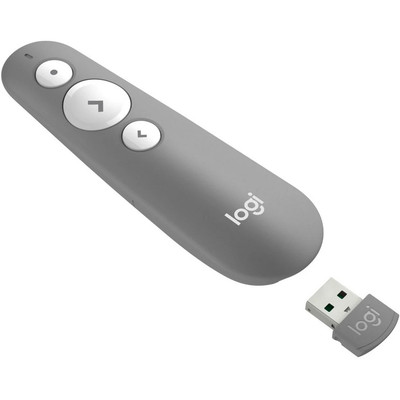 Logitech OEM R500s Laser Presentation Remote, Bluetooth, Mini Receptor-Gray