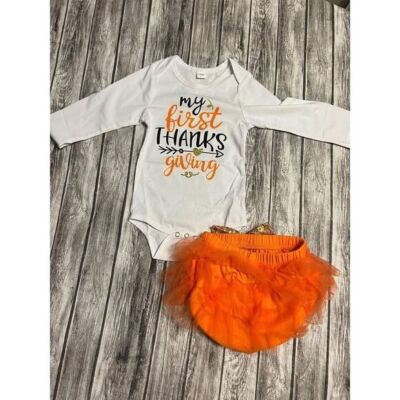 My first thanksgiving girls outfit size 100