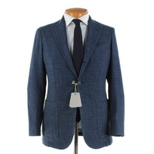 Sartorio Kiton NWT Wool Blend Sport Coat Size 48R 38R US In Blue Melange