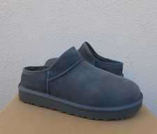 UGG GREY SUEDE/ SHEEPSKIN CLASSIC SLIPPERS, WOMEN US 8/ EUR 39 NEW