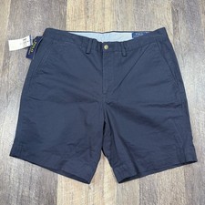 Polo Ralph Lauren Men  s Chino Shorts 34 Stretch Straight Fit Navy Blue 8" Inseam