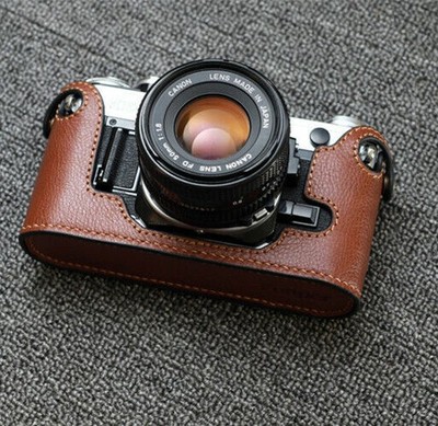 Half Case Cover for Canon AE-1 AE-1P Camera Retro Handmade Genuine Leather GiFt