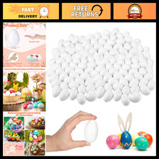 200 Pcs Unpainted Wooden Eggs for Crafts - DIY Decor, Easter Basket Fillers