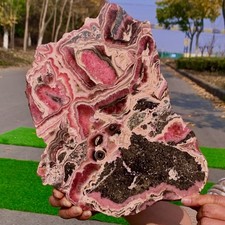 3.1LB Rhodochrosite Crystal Slab Slice AAA+ Love / Compassion / Light Argentina