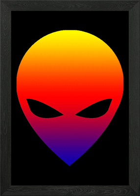 Farbverlauf Alien gerahmtes Wandbild Poster Leinwanddruck Bild