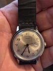 Vintage 1976 Timex Marlin Wristwatch  Silver Dial Date Indicator