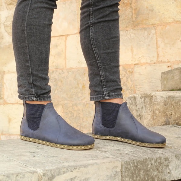 Chelsea Barefoot Botas Locas Nuevas Marrón Hechas a Mano Para Hombre