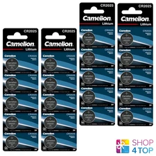 20 Camelion Cr2025 Batteries Lithium 150Mah 3V Coin Cell Dl2025 5Bl Exp 2033 NEW