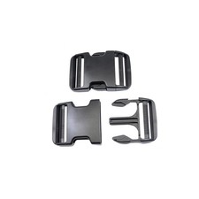 2 Inch Adjustable Plastic Side Release Buckles Heavy Duty 2 Sets Black