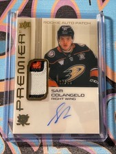 Sam Colangelo 32/65 Gold RPA 2024-25 Upper Deck Premier Anaheim Ducks (CHPH)