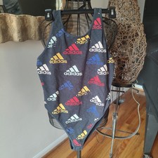 NWT Adidas black multi color graphic print open-back bodysuit XL 