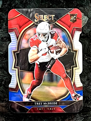 2022 Panini Select Trey McBride RC Red Blue Die-Cut Prizm Arizona Cardinals #11