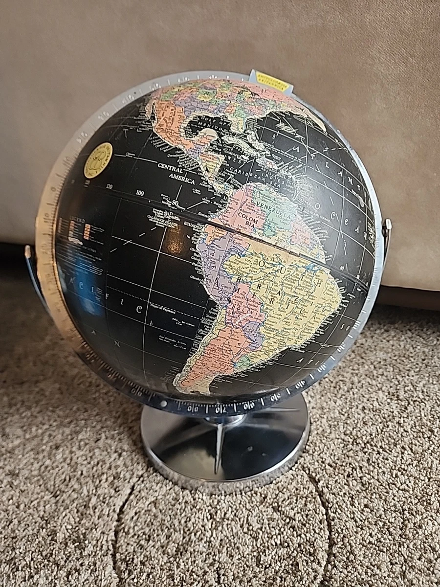 Black Vintage Original Antique World Globes & Celestial Globes for
