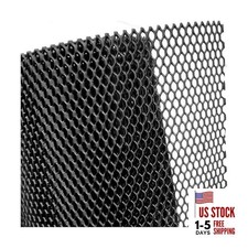 40 x 13" Car Grill Mesh, Aluminum Alloy 3 x 6mm Rhombic Hole Vehicle Black