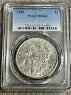 1900 Morgan Silver Dollar Graded By PCGS as MS-62. One Price Starting At .99 !!!