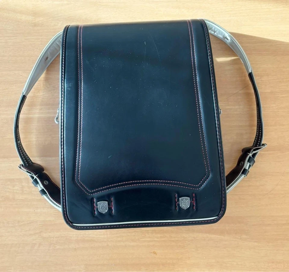 Japanese Randoseru Red-stitched school backpack Used - Image 3 of 4