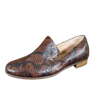 Clarks Pure Viola Women Loafers Size 6 Professional Work Dark Tan Snake Leather