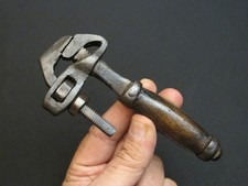 1800s Small 6 Unusual Very/Rare Vtg Adjustable Pipe Wrench Antique Farm Tool