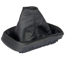 Schaltsack Schaltmanschette für VW Polo 9N Polo 4 IV 100% echtes Leder Schwarz