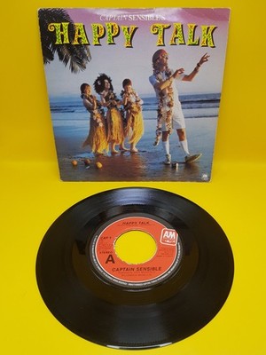 Captain Sensible Happy Talk 7  Vinyl Single Record 1982 A&M Records